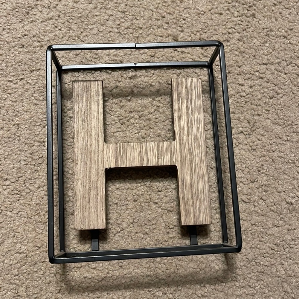 Letter H home decor